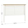 Cabeceira P/ Cama de Casal 1,60 Largura Madeira Maciça Pura:branco - 3