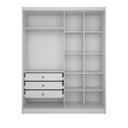 Ver imagem 2 de Guarda-Roupa Modulado Reflecta 4 Portas com LED 3 Gavetas e Nichos 100% MDF Cairo
