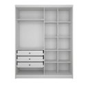 Ver imagem 6 de Guarda-Roupa Modulado Reflecta 4 Portas com LED 3 Gavetas e Nichos 100% MDF Cairo Branco/Neve