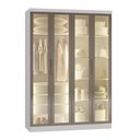 Ver imagem 2 de Guarda-Roupa Modulado Reflecta 4 Portas com LED 3 Gavetas e Nichos 100% MDF Cairo Branco/Neve