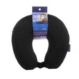 Almofada de Pescoço Sonos Tradicional para Viagem e Descanso - Preta - 1