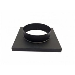 Adaptador Preto de Quadrado 30,5x30,5cm para Redondo 150 Mm de Diâmetro - 1