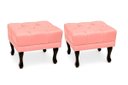 Ver imagem 5 de Kit 2 Poltrona Elizabeth + 2 Puff Retro para Sala de Estar Clássica Confortável e Reforçada Suede