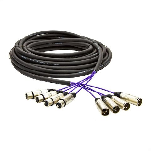 Multicabos com Conectores Xlr 4 Vias Santo Ângelo 17 Metros