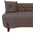 Ver imagem 5 de Sofá 2 Lugares Orgânico Curvo Tókio 150cm Suede Capuccino