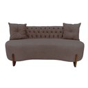 Ver imagem 1 de Sofá 2 Lugares Orgânico Curvo Tókio 150cm Suede Capuccino