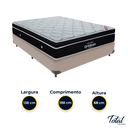 Ver imagem 3 de Cama Box Casal Bege e Colchão Elegant Superpocket Molas Ensacadas Ortobom