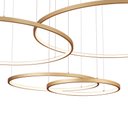 Ver imagem 2 de Lustre Pendente Sindora Qd05364 Dourado Led Bivolt