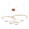Lustre Pendente Sindora Qd05364 Dourado Led Bivolt - 3