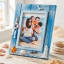 Ver imagem 1 de Porta Retrato Mesa Decoração Casa de Praia Peixe Mar 26x21cm