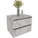 Ver imagem 6 de Gabinete de Banheiro 60 Cm com 2 Gavetas Joana Mármore Branco