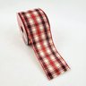Fita Vermelha Natalina 6cmx9m Xadrez Natal Decorativa - 4