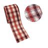 Fita Vermelha Natalina 6cmx9m Xadrez Natal Decorativa - 1