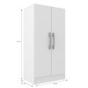 Ver imagem 3 de Armário Multiuso Vaticano 2 Portas Branco - Móveis Sim