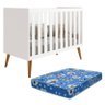 Berço Americano Multifuncional Isis 2 em 1 Vira Mini Cama Infantil Branco c/ Colchão Baby Physical  - 2