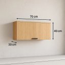 Ver imagem 5 de Armário Aéreo Porta Basculante 70 Cm Amadeirado Rafaro