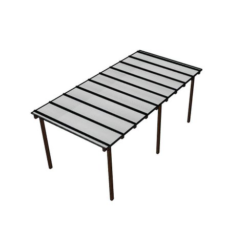 Kit Policarbonato Branco 6mm 6,00m x 3,00m - Perfis Naturais