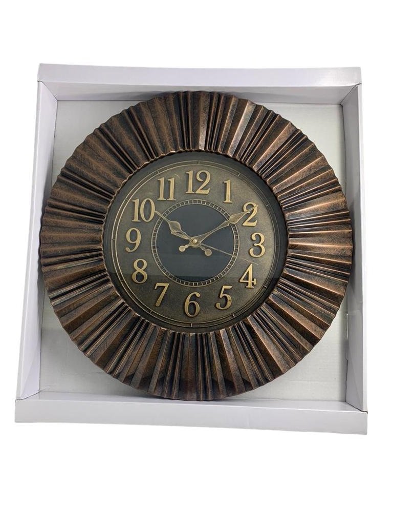 Relógio de Parede Retrô Vintage Colonial Bronze Grande IMPORIENTE Relogio de Parede Grande, Relógio  - 5