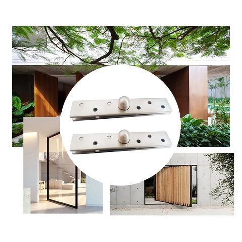 Kit 2 Dobradiças Pino Pivotante Aço Inox Porta Giratória 360°-150x25mm Facil Negocio Importadora 2do