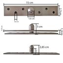 Ver imagem 2 de Kit 2 Dobradiças Pino Pivotante Aço Inox Porta Giratória 360°-150x25mm Facil Negocio Importadora 2do