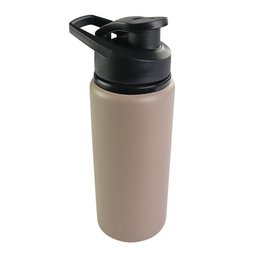 Garrafa Squeeze de Alumínio 600ml com Alça - Bege - 1