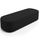 Ver imagem 6 de Cabeceira Cama Box Queen 160cm Lanna com Puff Recamier Doha W01 Suede Preto - Lyam Decor