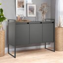 Ver imagem 3 de Balcão Buffet Aparador Industrial 3 Portas MDP 120cm Preto Casah