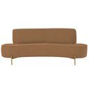 Ver imagem 4 de Sofá Orgânico 2 Lugares 150cm Argos Pés Ouro Fosco Bouclé Terracota - Nexta Casa