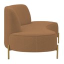 Ver imagem 5 de Sofá Orgânico 2 Lugares 150cm Argos Pés Ouro Fosco Bouclé Terracota - Nexta Casa