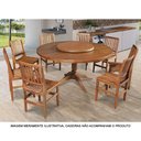 Ver imagem 2 de Mesa de Jantar Redonda 1,60m com Prato Giratório Madeira Maciça Amélia - Castanho