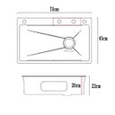 Ver imagem 6 de Cuba Cascata Gourmet Premium com Torneira Aço Inox 304