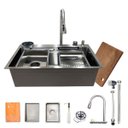 Ver imagem 5 de Cuba Cascata Gourmet Premium com Torneira Aço Inox 304