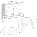 Ver imagem 3 de Painel Tv Mesa Aparador Sala Pdh4641 Cinamomo Off White Arly