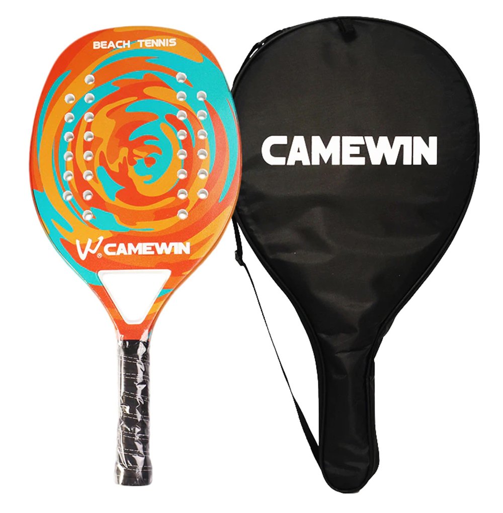 Raquete Beach Tennis Camewin Fibra Carbono com Capa Cor: Laranja - 1