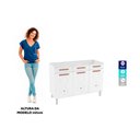 Ver imagem 2 de Balcão de Cozinha de Aço Triplo sem Tampo para Pia 120cm Regina Multimóveis CR6127 Branco