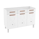 Ver imagem 1 de Balcão de Cozinha de Aço Triplo sem Tampo para Pia 120cm Regina Multimóveis CR6127 Branco