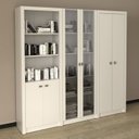 Ver imagem 1 de Kit 3 Armários Multiuso de Escritório com 6 Portas Branco