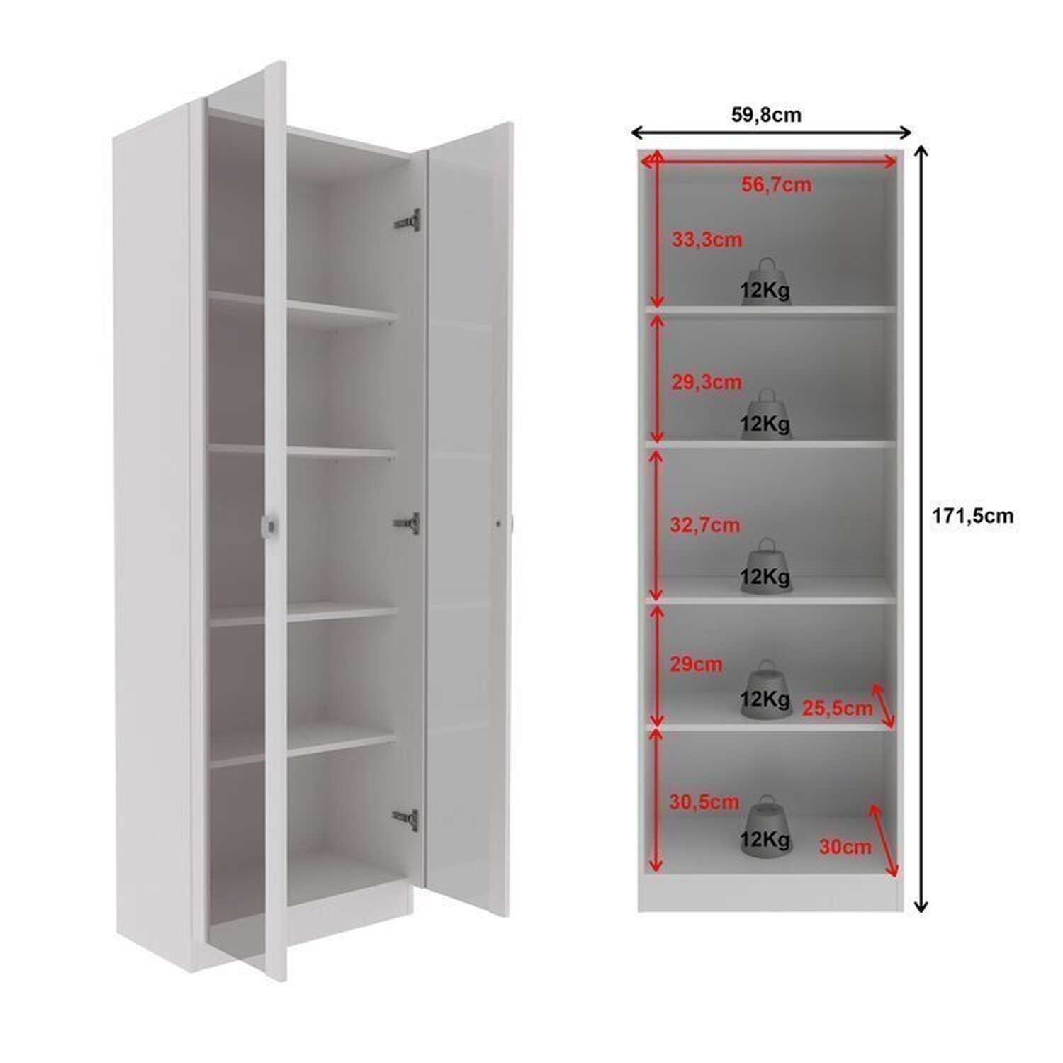 Kit 3 Armários Multiuso de Escritório com 6 Portas - 4