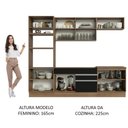 Ver imagem 7 de Armário de Cozinha Completa 270cm Rustic/preto