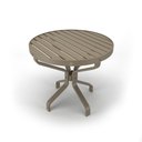 Ver imagem 1 de Mesa Lateral Alumínio Ripado Piscina Jardim 63x63x58 Fendi