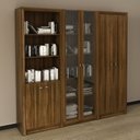 Ver imagem 1 de Kit 3 Armários Multiuso de Escritório com 6 Portas