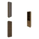 Ver imagem 2 de Kit 3 Armários Multiuso de Escritório com 6 Portas Marrom/Nogal