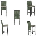 Ver imagem 5 de Mesa Bistrô e 4 Banquetas Roma Preta Corda Náutica Estofado 8 Trama Original