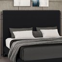 Ver imagem 1 de Cabeceira Cama Box Queen 160cm Estofada Goya P05 Veludo Preto - Lyam Decor