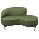 Ver imagem 6 de Sofá Curvo 02 Lugares 150cm Braço Direito Thommy Pés Preto Fosco Linho Verde Claro - Casaepoltrona