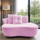 Ver imagem 1 de Namoradeira Sofá Feijão Suria Orgânica Couro Rosa Bebê