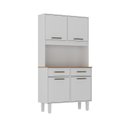 Ver imagem 2 de Kit Pop Plus - Armario para Cozinha Mdp 4 Portas 2 Gavetas