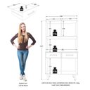 Ver imagem 3 de Kit Pop Plus - Armario para Cozinha MDP 4 Portas 2 Gavetas Branco