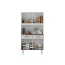 Ver imagem 4 de Kit Pop Plus - Armario para Cozinha MDP 4 Portas 2 Gavetas Branco