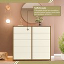 Ver mais imagens de Cômoda para Quarto com 10 Gavetas Melinda Marrom/Freijó/Off White